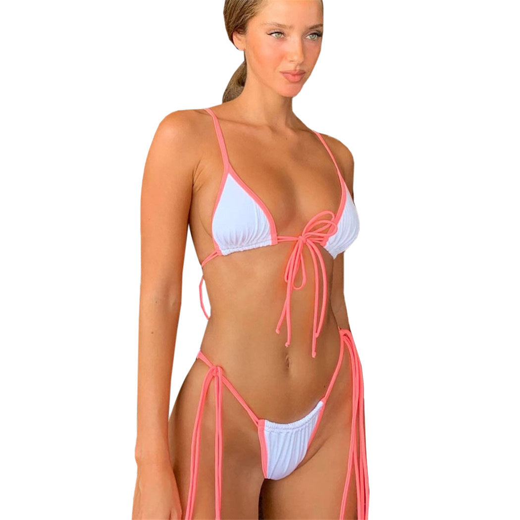 Swimsuit Women's Solid Color Foreign Trade Straps