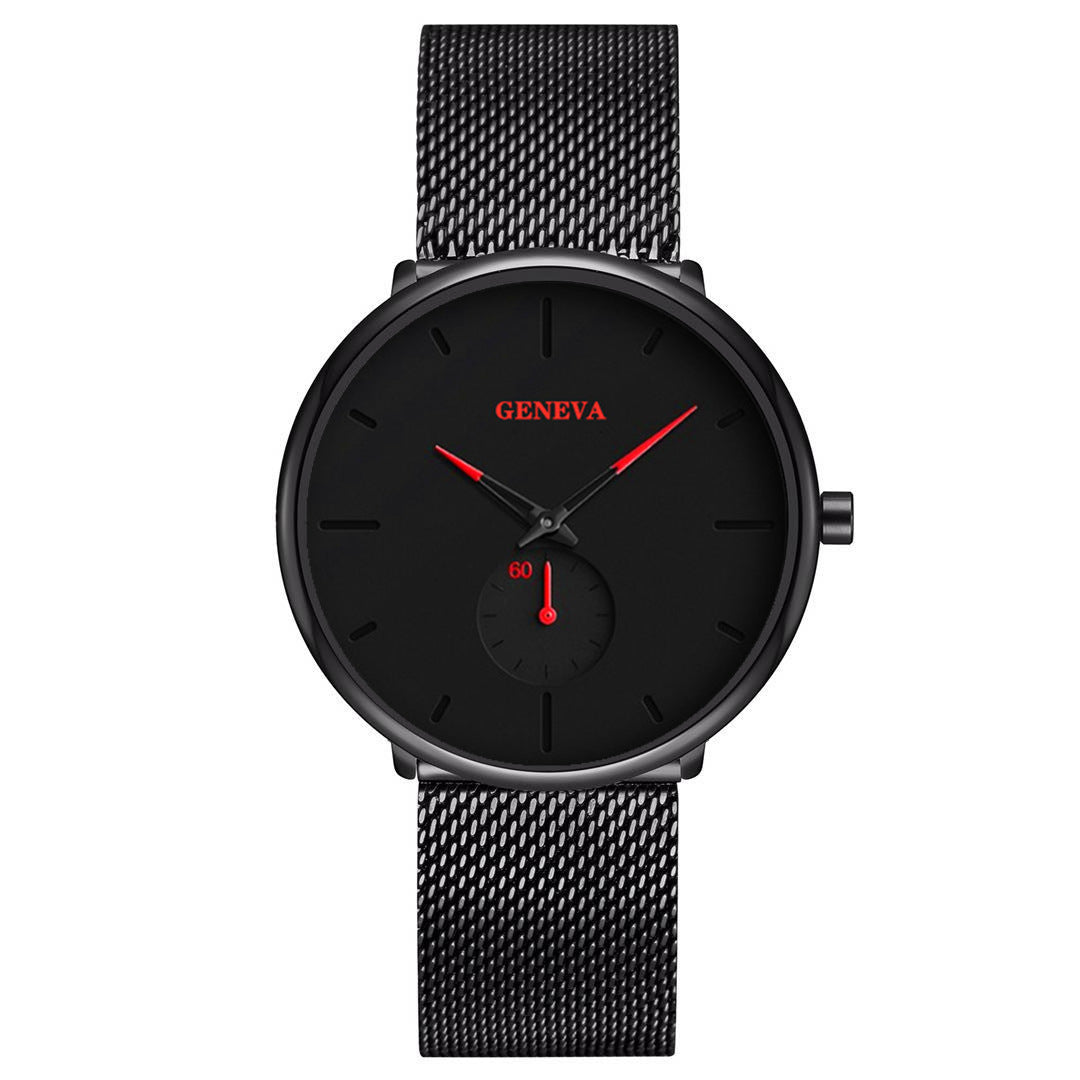 Fashion Casual Geneva Mens Watch Quartz Stainless Steel Brand