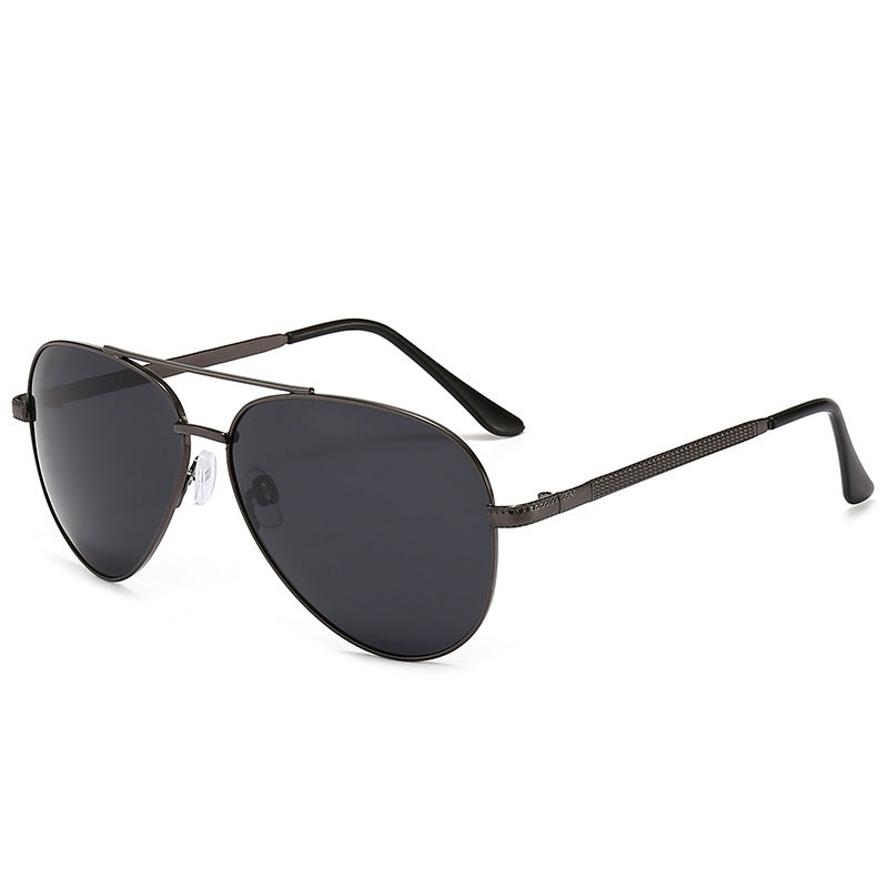 Metal Polarized Sunglasses Men's Large Frame Glasses