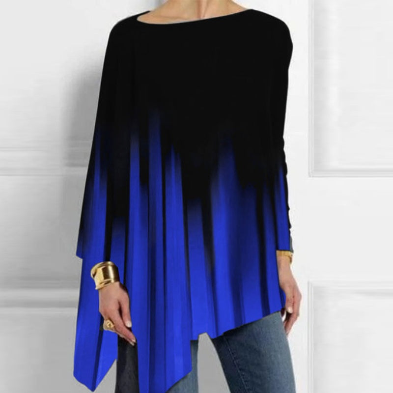 Loose Gradient Print One-print T-shirt