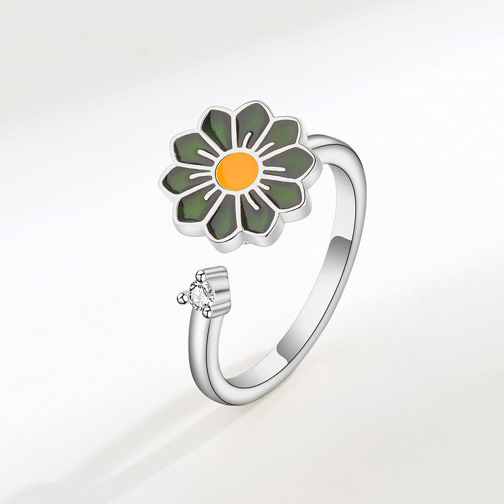 Fashion Personality Rotatable Flower Ring For Women