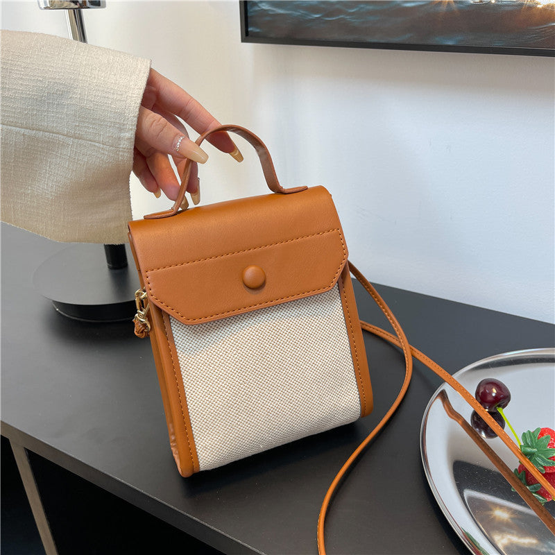 Simple Small Square Fashion Colorblock Shoulder Messenger Bag