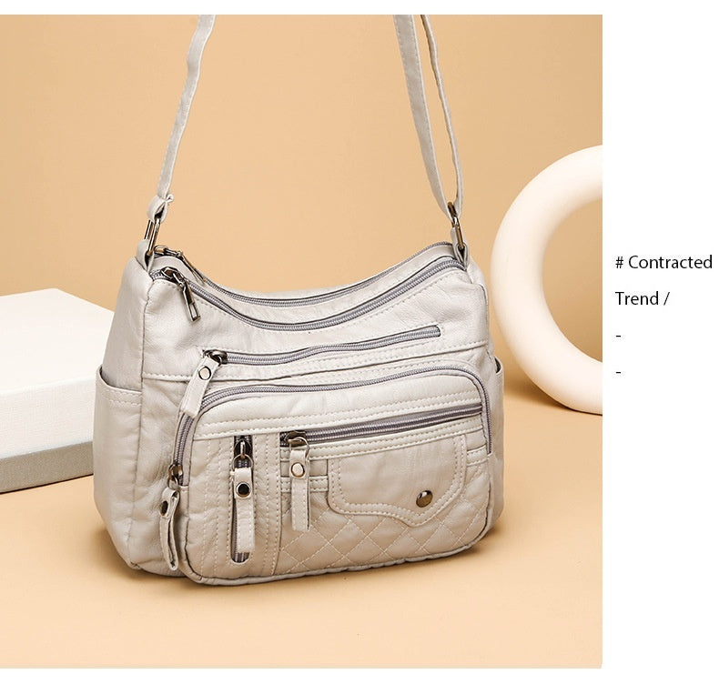 Women's Leather Large-capacity Crossbody Bag