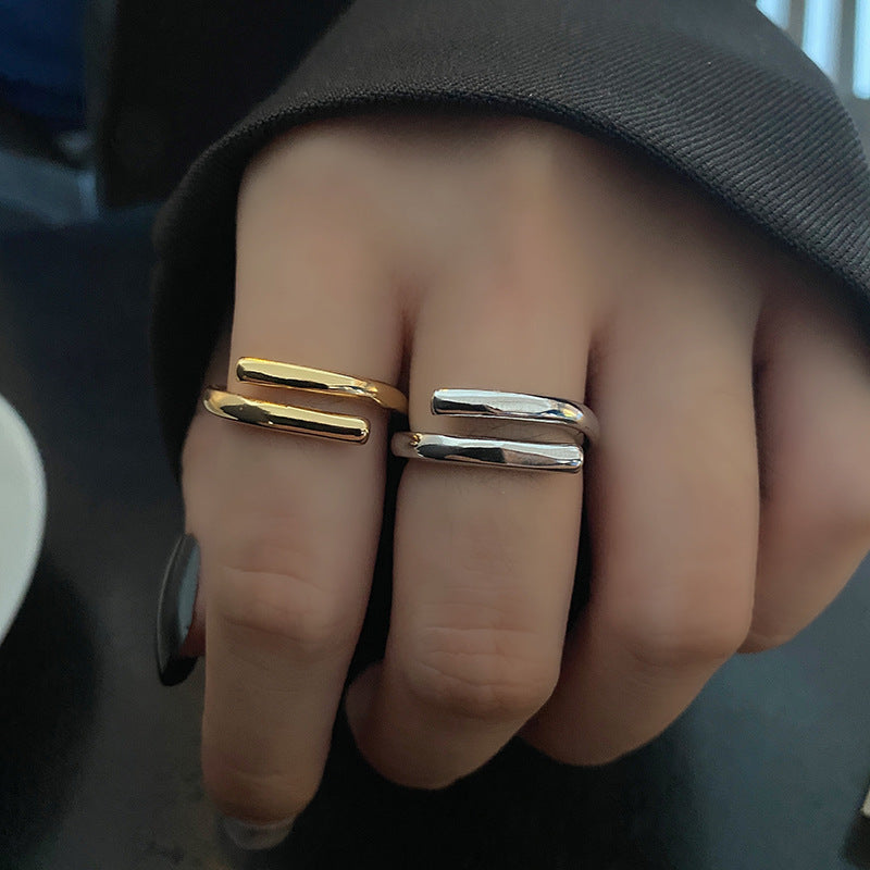 Women's Fashion Irregular Glossy Wide Ring