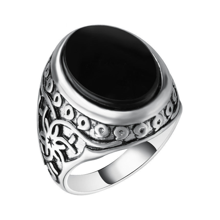 Fashion Atmosphere Plating Thai Silver Alloy Men's Ring