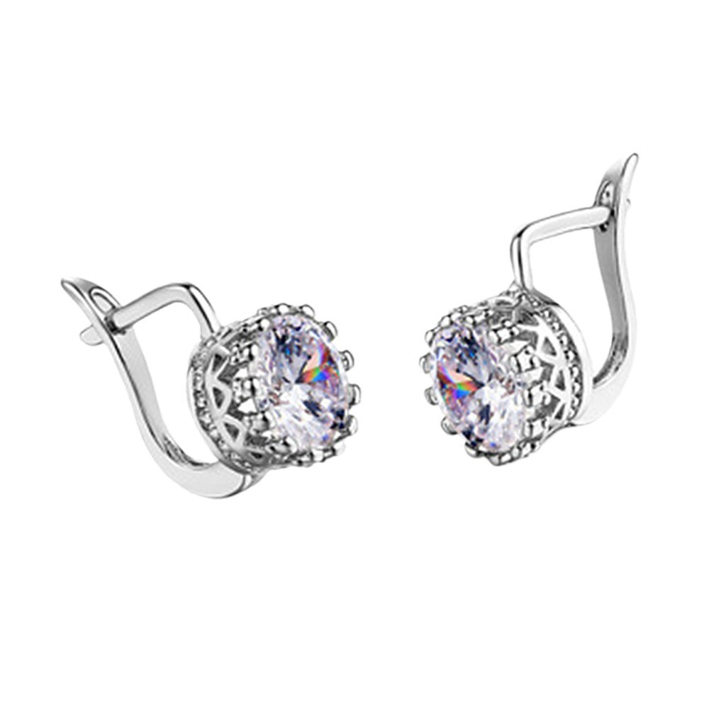 Korean Retro Crown Earrings Ear Clip