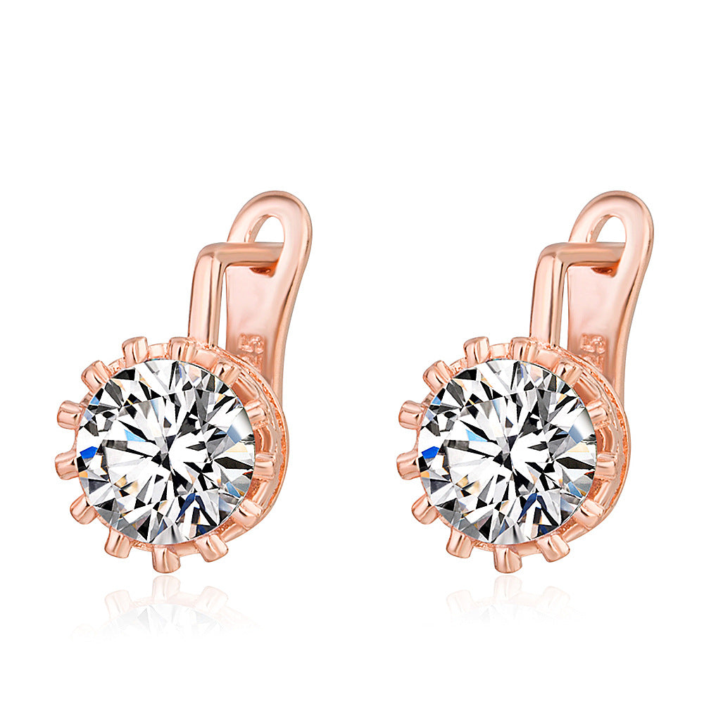 Korean Retro Crown Earrings Ear Clip