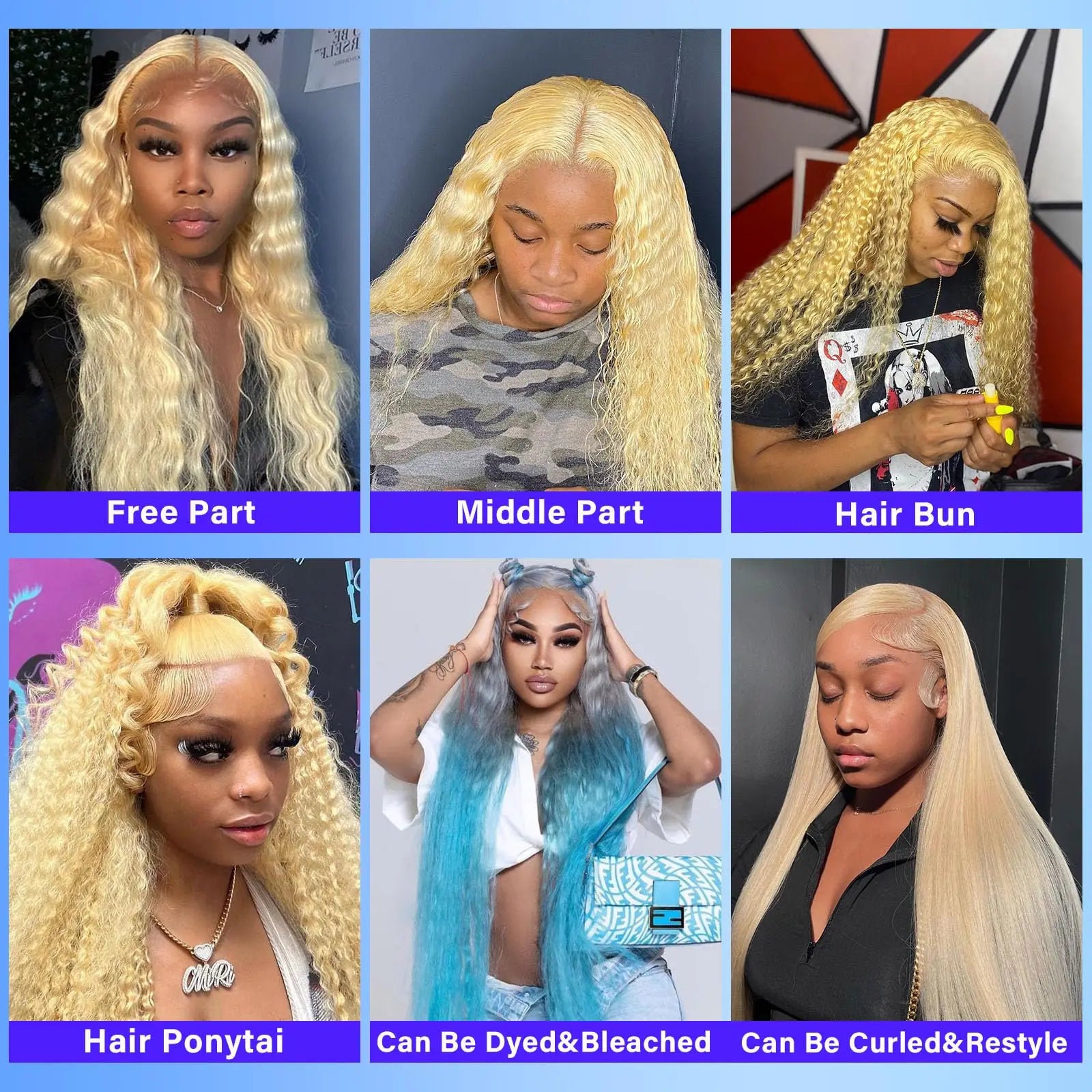 250% 40 42 Inch Water Deep Wave 613 Blonde HD Lace Frontal Wig 13×6 Colored Kinky Curly Wigs 13x5 Raw Lace Front Human Hair Wigs