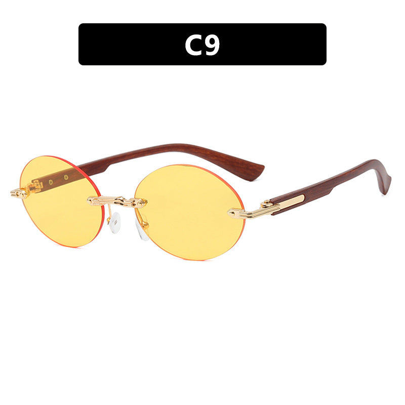 Women's All-match Frameless Trimming Oval Sunglasses