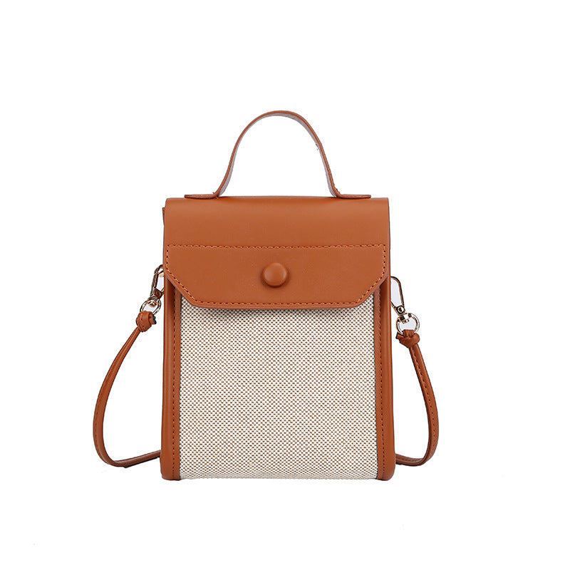 Simple Small Square Fashion Colorblock Shoulder Messenger Bag