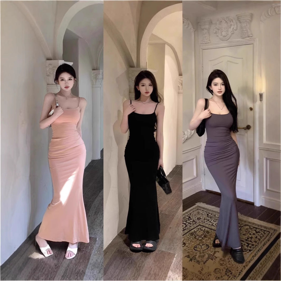 Pure Desire Style Chest-flattering Hot Girl Suspender Dress For Women