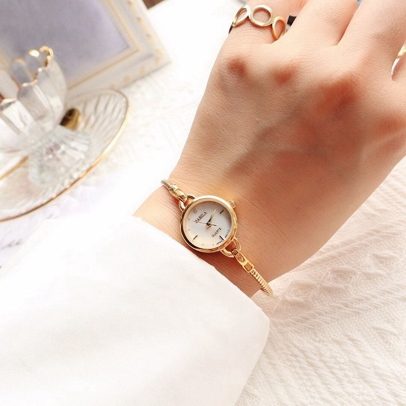 Retro Small Golden Watch Quartz Women's Watch