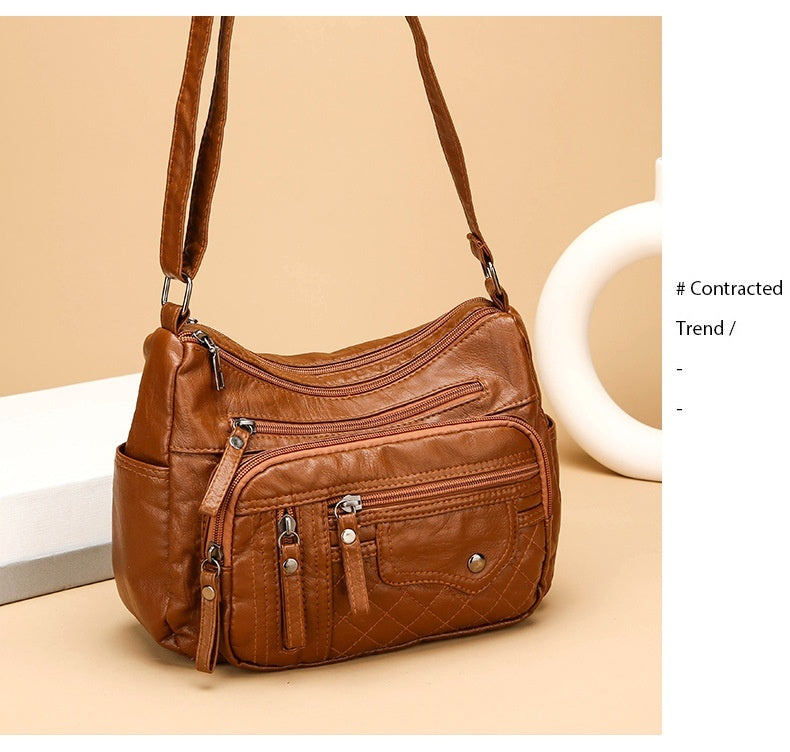 Women's Leather Large-capacity Crossbody Bag