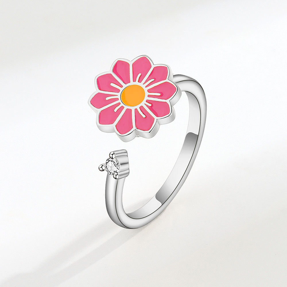 Fashion Personality Rotatable Flower Ring For Women