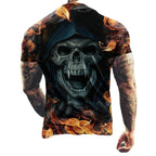 European And American Leisure Round Neck Digital Printing Slim Pullover Men's T-shirt