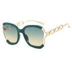 Big Square Rim Chain Sunglasses For Women Fashionable Sunglasses