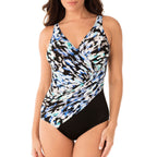Plus size ladies one-piece swimsuit