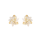 Cat's Eye Flower Earrings High Sense Opal Square Triangle Geometry Earrings