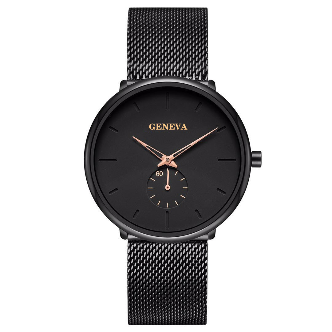Fashion Casual Geneva Mens Watch Quartz Stainless Steel Brand