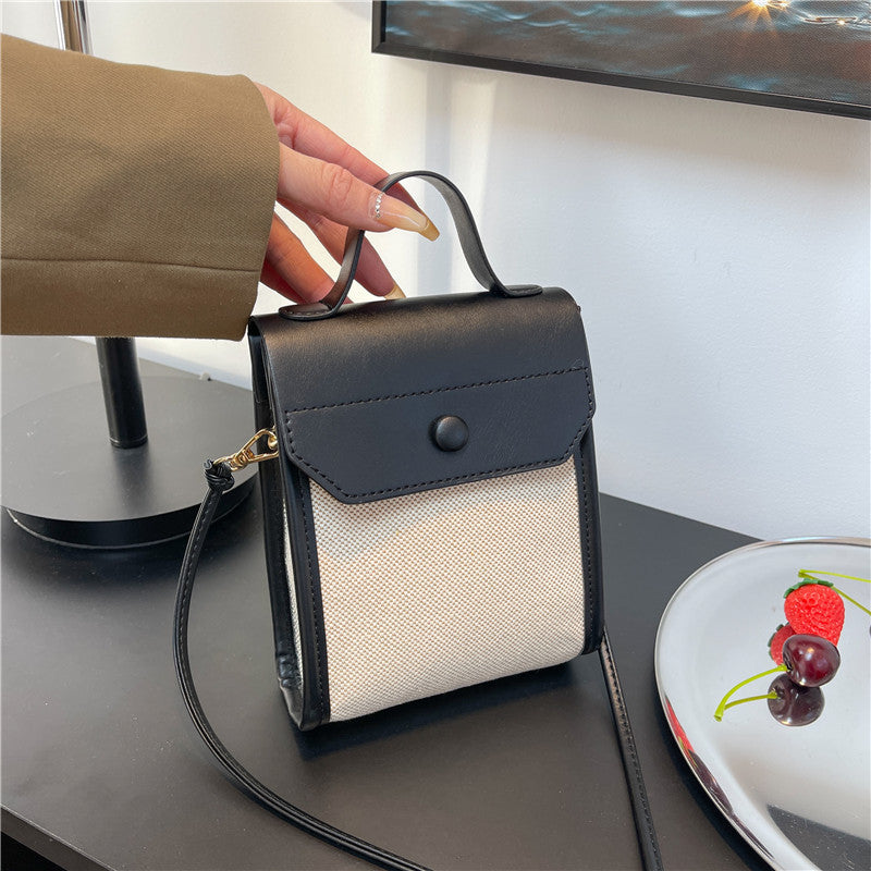 Simple Small Square Fashion Colorblock Shoulder Messenger Bag