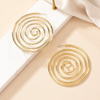 Women's Exaggerated Geometry Mosquito Coil Earrings