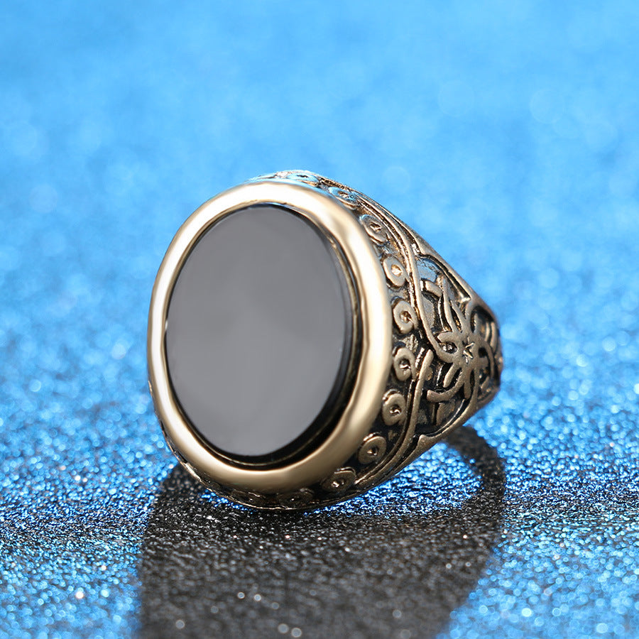 Fashion Atmosphere Plating Thai Silver Alloy Men's Ring