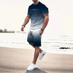Summer Fashion Trend 3D Digital Printing Men's Shorts Suit