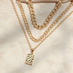 Fashion Alloy Multi-layer Personality Geometry Clavicle Chain Female
