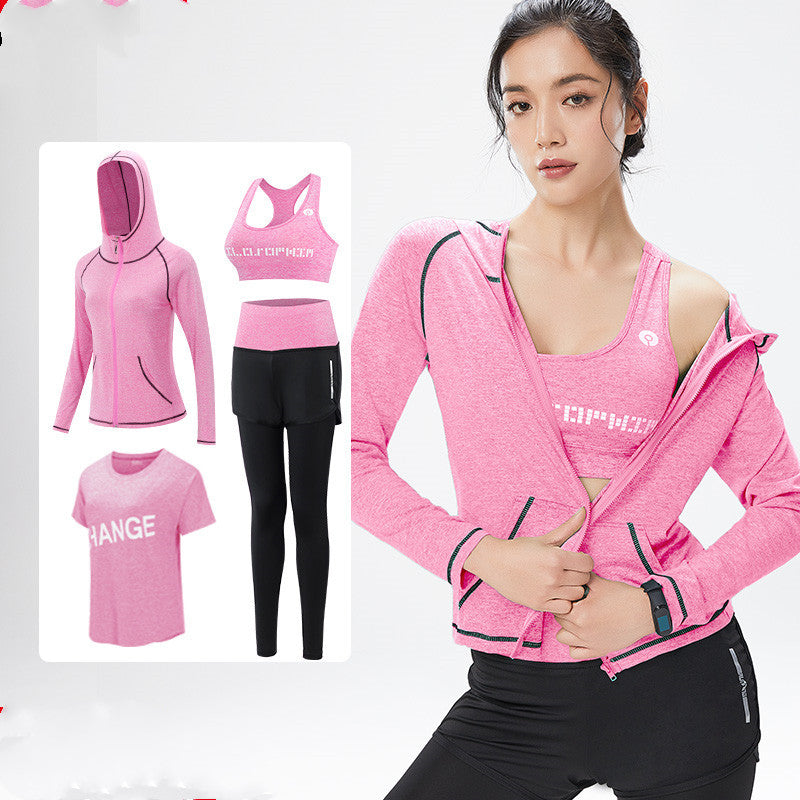 Running gym Yoga suit Four-piece suit