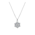 Sterling Silver Pendant Snowflake Clavicle Chain