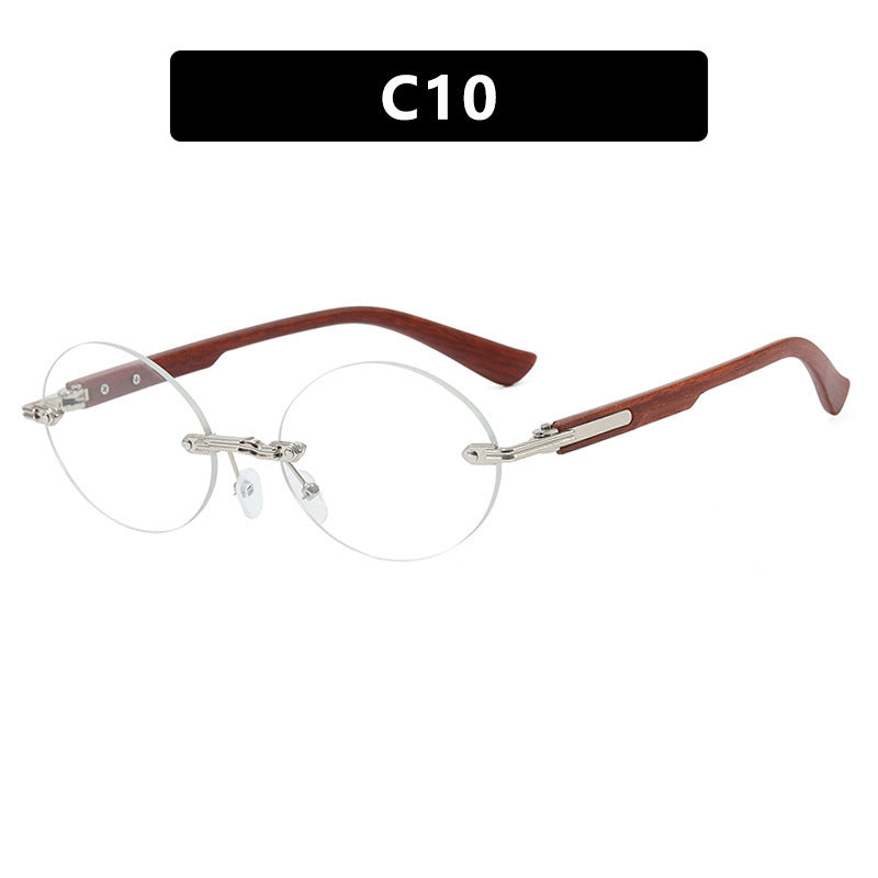 Women's All-match Frameless Trimming Oval Sunglasses