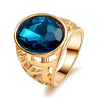 Fashion Simple Golden Agate Ladies Ring