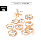 Bracelet Set Ring Personality Exaggerated Punk 11 Pieces Snake Five-pointed
