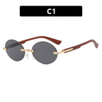 Women's All-match Frameless Trimming Oval Sunglasses