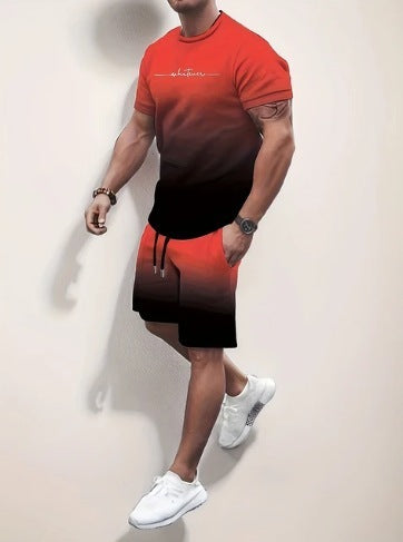 Summer Fashion Trend 3D Digital Printing Men's Shorts Suit