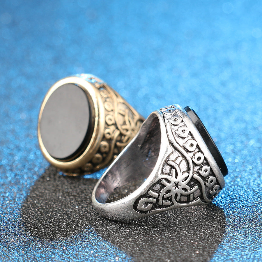 Fashion Atmosphere Plating Thai Silver Alloy Men's Ring