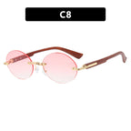 Women's All-match Frameless Trimming Oval Sunglasses