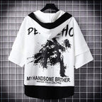 Net Celebrity Hair Stylist, Trendy Brand, Light Luxury Men's Clothing, Short-sleeved Men