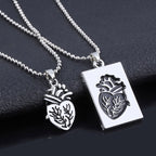 Puzzle Jewelry Couple Collares Anatomical Heart Necklace