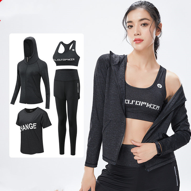 Running gym Yoga suit Four-piece suit