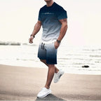 Summer Fashion Trend 3D Digital Printing Men's Shorts Suit