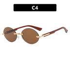 Women's All-match Frameless Trimming Oval Sunglasses
