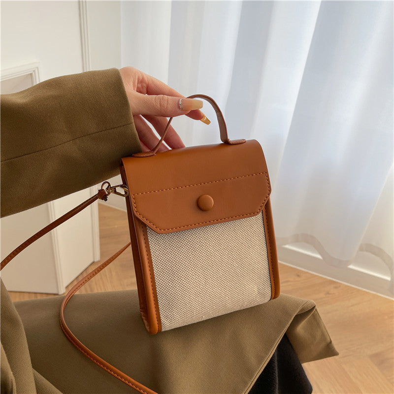 Simple Small Square Fashion Colorblock Shoulder Messenger Bag