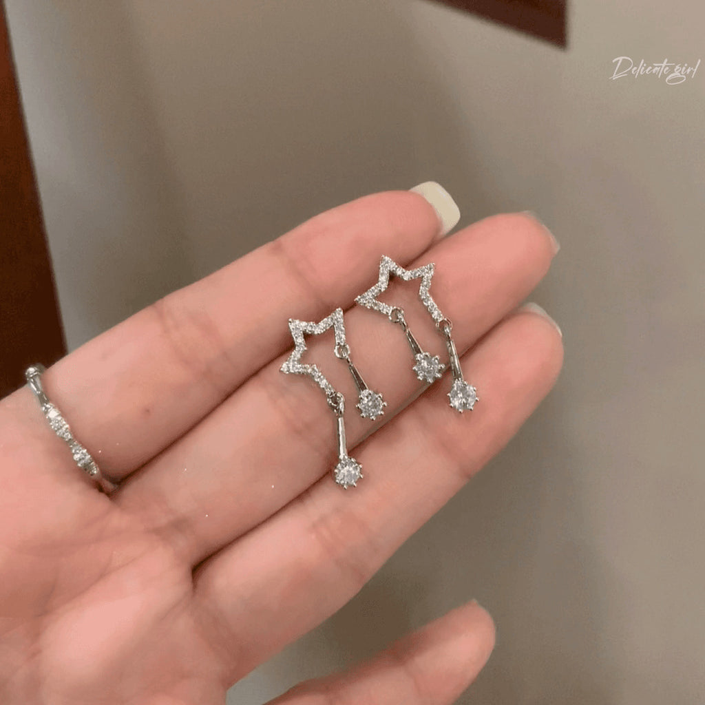 XINGX Pendant Drill Stud Earrings Women's Exquisite Design