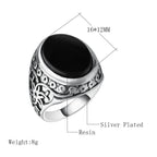Fashion Atmosphere Plating Thai Silver Alloy Men's Ring