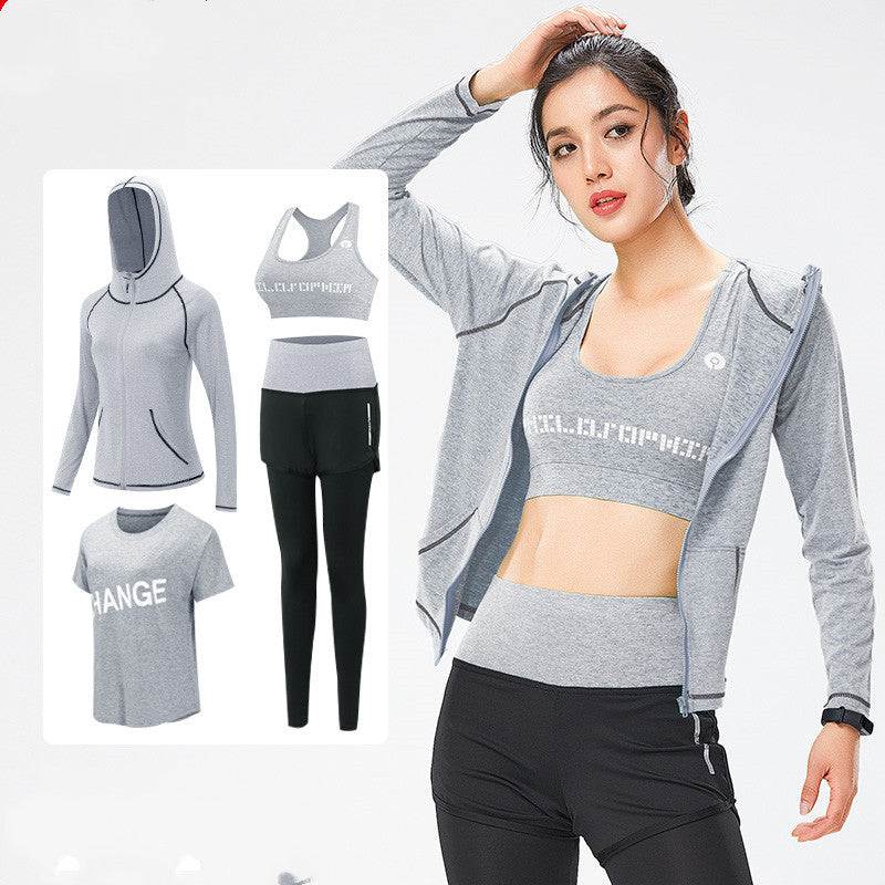 Running gym Yoga suit Four-piece suit