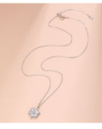 Sterling Silver Pendant Snowflake Clavicle Chain