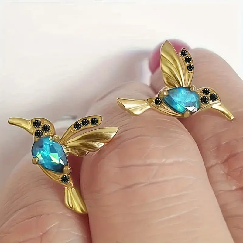 Bird Hanging Personalized And Temperamental Long Style Earrings