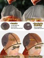 13x6 Deep Curly HD Lace Frontal Wig Transparent 13x4 99J Burgundy Curly Lace Front Wigs Red Colored Deep Wave Human Hair Wigs