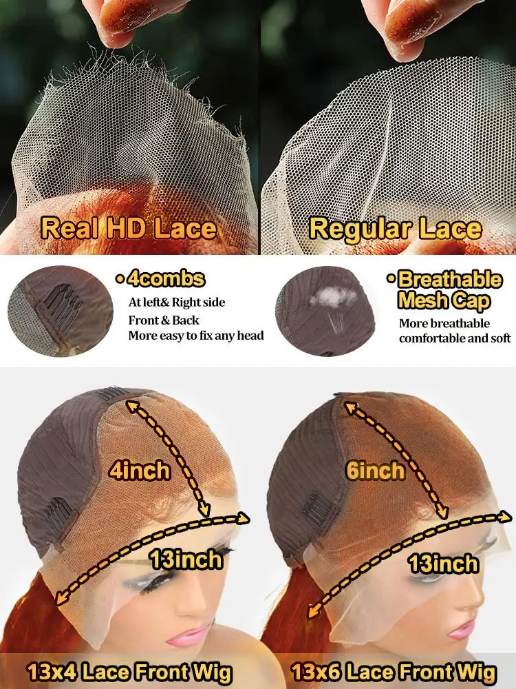 13x6 Deep Curly HD Lace Frontal Wig Transparent 13x4 99J Burgundy Curly Lace Front Wigs Red Colored Deep Wave Human Hair Wigs